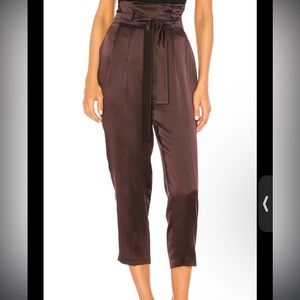 Amanda uprichard silk brown pants m